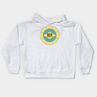 Delaware Flag Decal Kids Hoodie